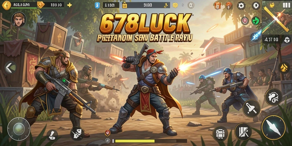 Tampilan gameplay seru di <strong>678LUCK</strong> dalam mode Battle Royale.
