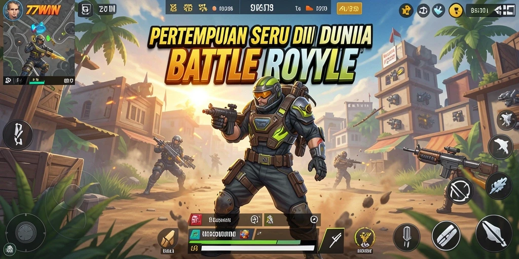 Tampilan menarik dari gameplay Battle Royale di 77WIN.