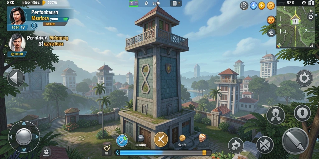 Tampilan gameplay menegangkan dari permainan Tower Defense 8ZK.