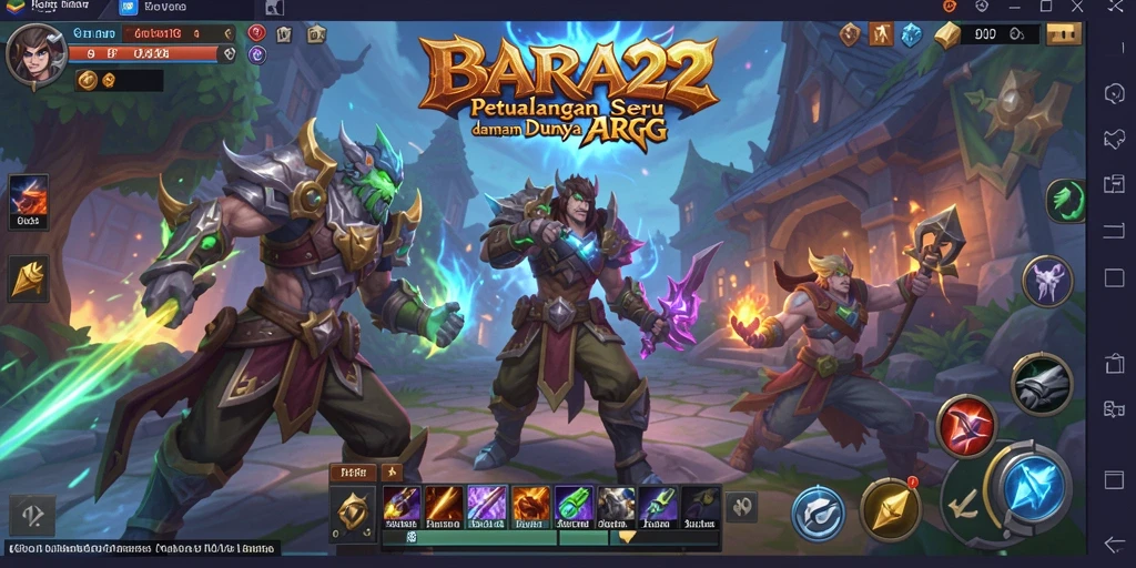 Screenshot gameplay BARA22 menampilkan aksi pertempuran seru.