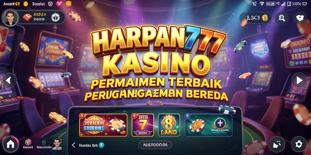 Screenshot utama HARAPAN777 menunjukkan gameplay kasino yang menarik.