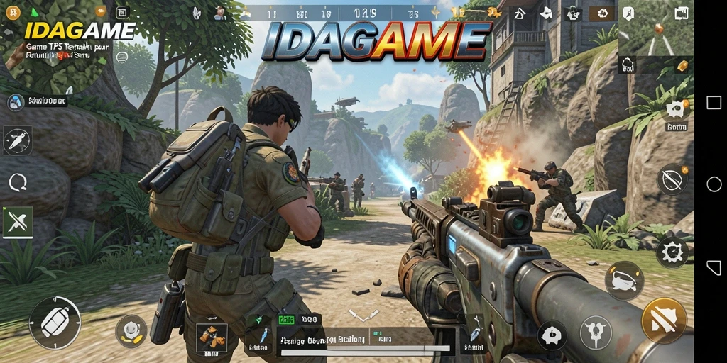Screenshot utama IDAGAME menampilkan aksi gameplay TPS yang mendebarkan.