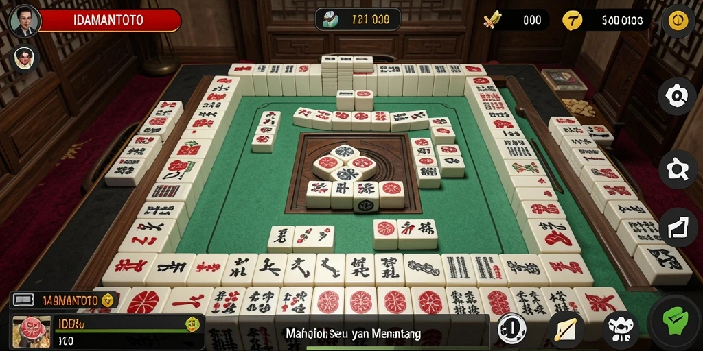 Tampilan menarik dari gameplay <strong>IDAMANTOTO</strong> saat bermain Mahjong.