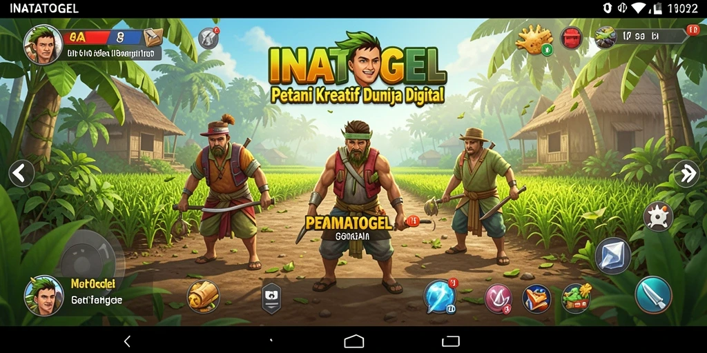 Tampilan screenshot INATOGEL dengan aktivitas bertani yang menarik.