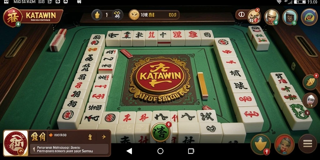 Gameplay seru KATAWIN dengan tampilan Mahjong yang menarik.