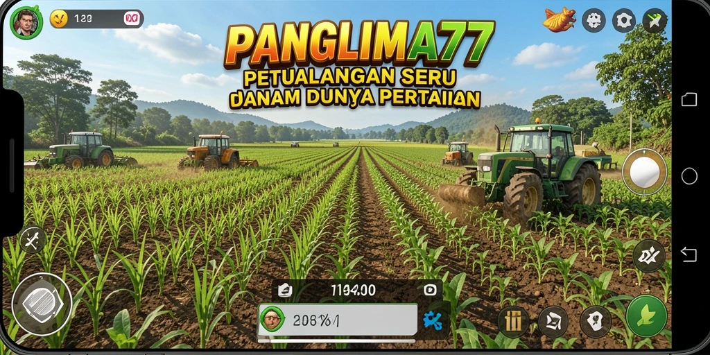Tangkapan layar gameplay seru dalam mengelola pertanian di PANGLIMA77.
