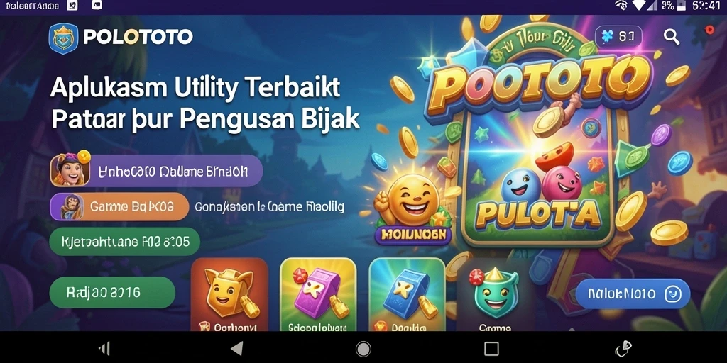 Screenshot POLOTOTO menampilkan antarmuka intuitif aplikasi Utility.