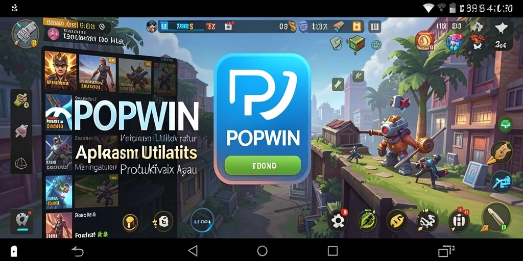 Screenshot utama POPWIN menampilkan antarmuka pengguna aplikasi Utility yang intuitif.