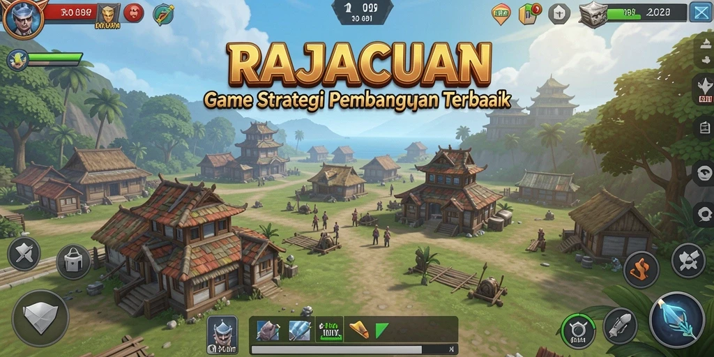 Screenshot utama RAJACUAN menampilkan aksi seru dalam game strategi.
