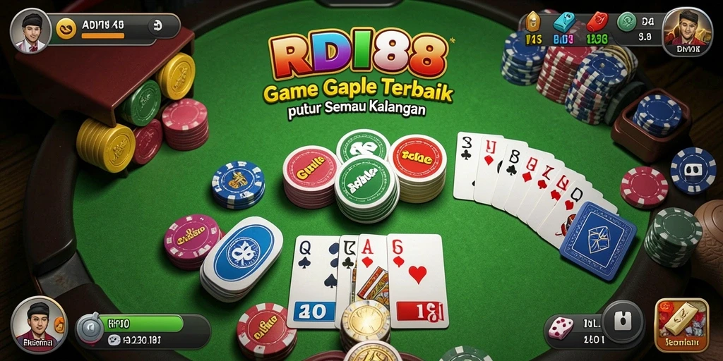 Tampilan gameplay RDI88 saat bermain Gaple yang seru.
