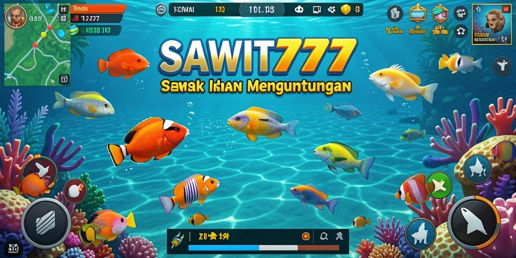 Screenshot gameplay SAWIT777 menampilkan aksi menembak ikan yang mendebarkan.