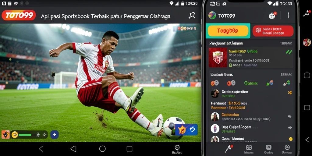 Tampilan screenshot gameplay <strong>TOTO99</strong> menunjukkan fitur sportsbook yang lengkap.