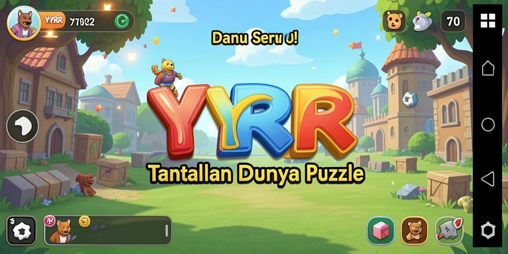 Screenshot gameplay YYRR menampilkan berbagai puzzle menarik dan desain antarmuka yang user-friendly.