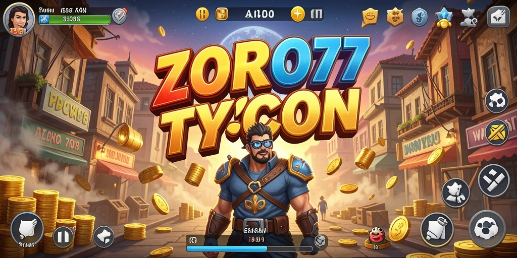 Screenshot gameplay ZORO77 yang menampilkan pengelolaan bisnis yang menarik.